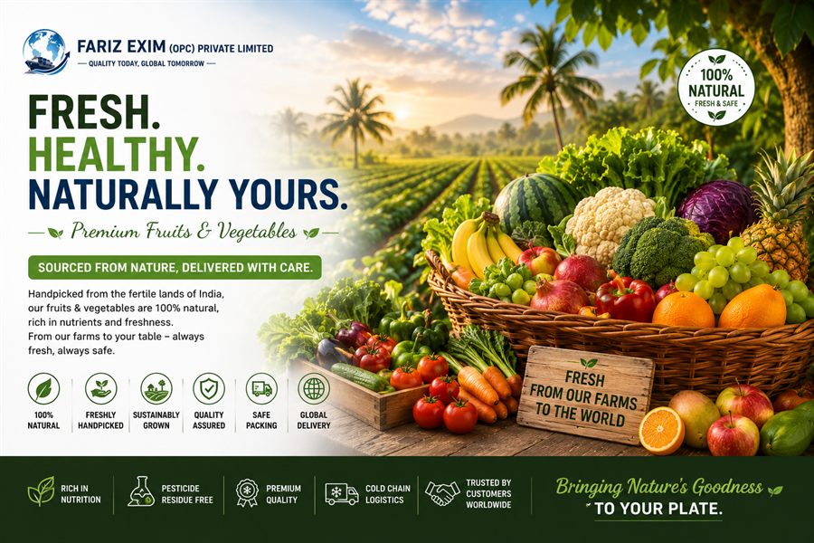 Fresh fruits and vegetables for export