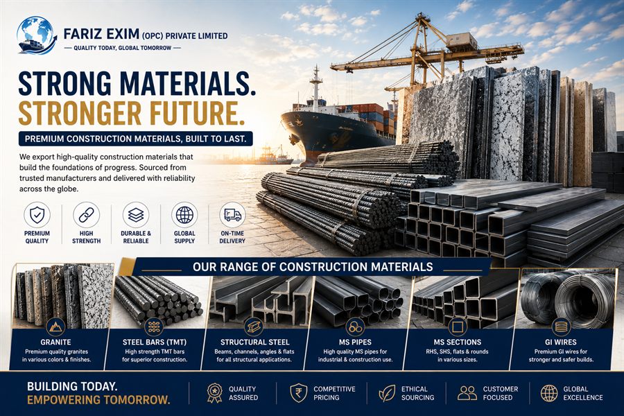 Construction materials — cement, bricks and aggregates