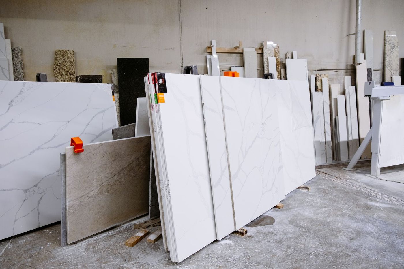 Granite slabs in assorted finishes